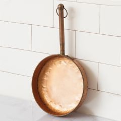 Decorative Hammered Copper Frying Pan