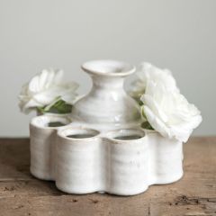 Stoneware Round Vase With 9 Sections