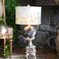 Old World Dark Distressed Lamp