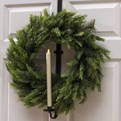 Door Wreath Holder With Candle Holder