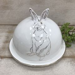 Ceramic Bunny Covered Dish