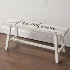 Farmhouse Scripted Bench