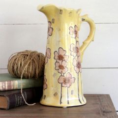 Decorative Ceramic Wildflower Pitcher