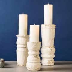 Weathered Country Candle Holder Set of 3