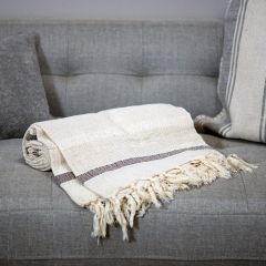 Simple Fringed Throw Blanket