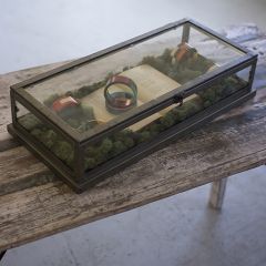 Glass and Metal Tabletop Display Case