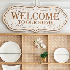 Wooden Welcome Wall Sign