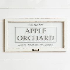 Apple Orchard Window Wall Sign