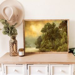 A Riverbank View Vintage Inspired Wall Art