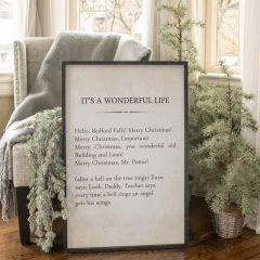 A Wonderful Life Framed Wood Sign