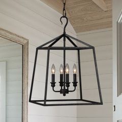 4 Light Open Frame Pendant Light