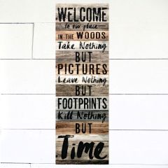 Welcome to the Woods Wood Plank Wall Art