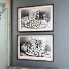 Basket And Berry Framed Print Set of 2