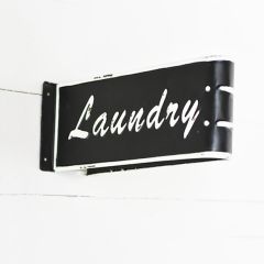 Double Sided Laundry Sign
