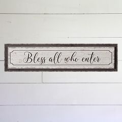 Bless All Who Enter Framed Sign