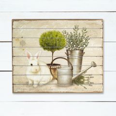 Water Can With Rabbit Wall Art