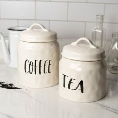 Ceramic Kitchen Storage Canisters Set of 2