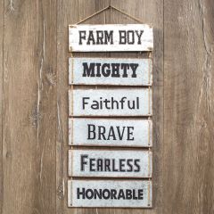 Stacked Metal Farm Boy Sign