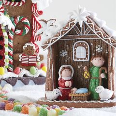 Snowy Nativity Figurine