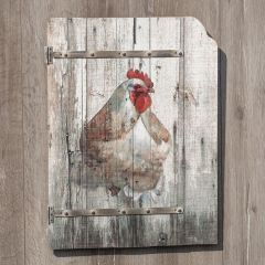 Chicken Art on Wood