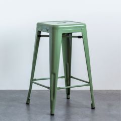 Backless Metal Square Stool