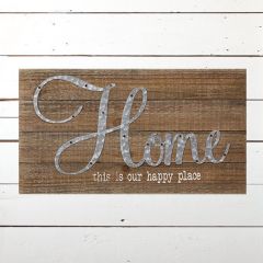 Home Our Happy Place Wall Plaque
