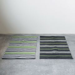Striped Dhurrie Accent Rug Set of 2