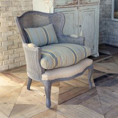 Cane Wing Back Lounge Chair With Cushion