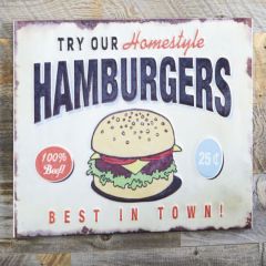 Hamburgers Vintage Inspired Wall Decor