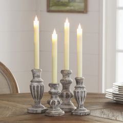 Rustic Farmhouse Candle Holder Collection Set of 4