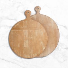 Round Gray Wash Cutting Boards Set of 2