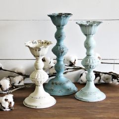 Vintage Style Iron Candle Holders