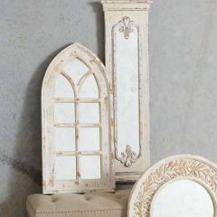 Country Chic Distressed Wall Mirror