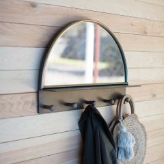 Demi Lune Mirror With Hooks