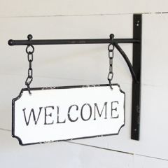 Double Sided Hanging Welcome Sign