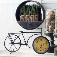 Metal Bicycle Table Clock