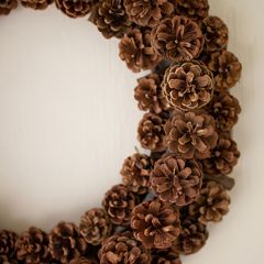 Natural Pine Cone Wreath Set of 2