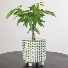 Abstract Pattern Footed Planter Pot
