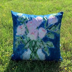 Abstract Pink Floral Throw PIllow