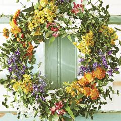 Colorful Mixed Floral Wreath