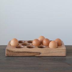 Acacia Wood Egg Display Tray