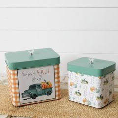 Happy Fall Decorative Canisters Set of 2