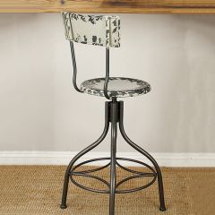 Vintage Inspired Metal Bar Stool Chair