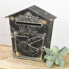 Dark Tin Post Box