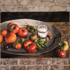 Tomatoe Art | Kitchen Wall ArtRed Tomatoes On A Tray Stretched Canvas