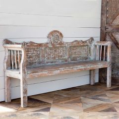 Aged Artisan Farmhouse Bench