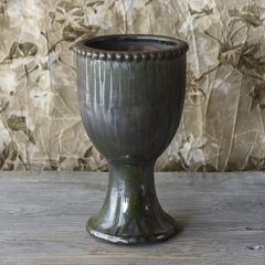 Aged Dripped Glazed Tulip Vase