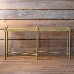 Aged Faux Bamboo Console Table