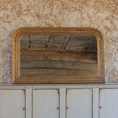 Aged French Country Horizontal Wall Mirror