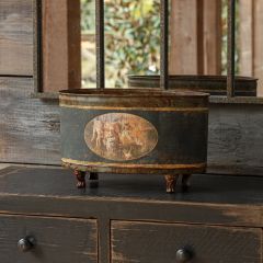 Aged French Country Oblong Tole Container